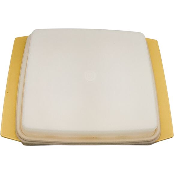 Vintage Tupperware Deviled Egg Yellow/Gold Carrier Storage w/Lid & Handles 723-4 - Picture 1 of 6